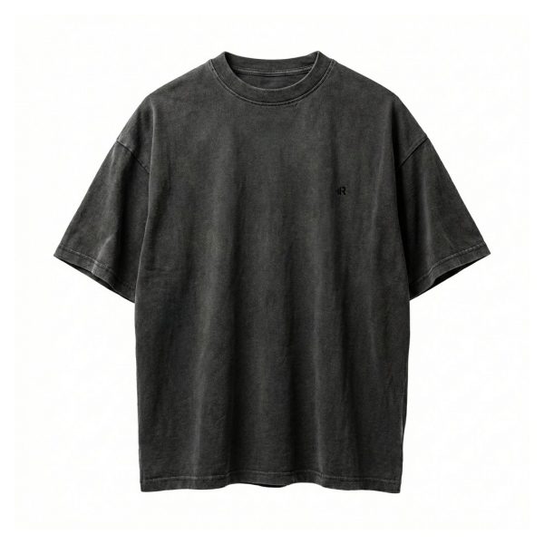 Camiseta Remus Oversize Premium Negro de algodón vista frontal