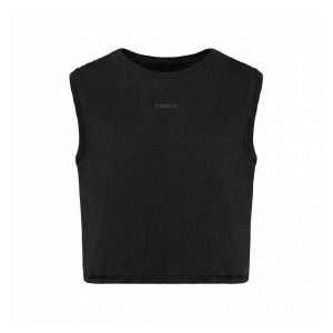 Crop Remus Classic Vintage Negro de algodón vista frontal